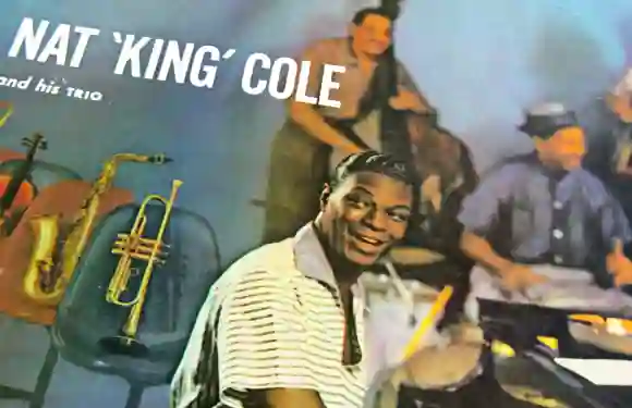 Viersen, Germany - May 9. 2022: Closeup of vinyl record cover of jazz singer and pianist Nat King Cole