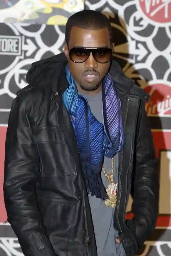 A famous rapper Kanye West on the red carpet in Hollywood, Los Angeles