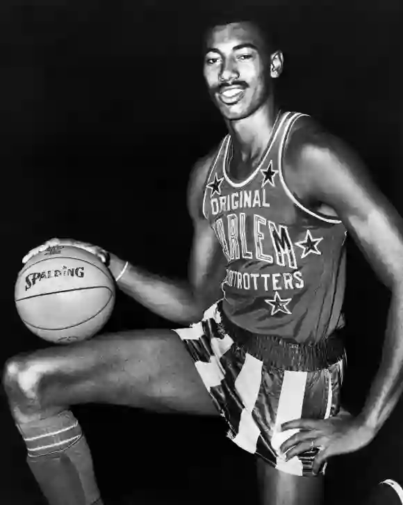 July 17, 2024, New York City, New York, USA: American professional basketball player Wilt Chamberlain wearing Harlem Glo