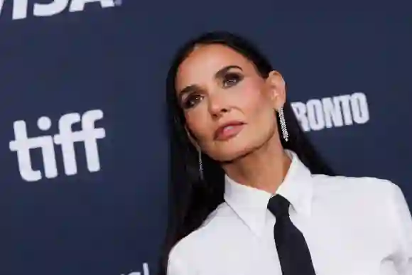 September 6, 2024, Toronto, On, Canada: Demi Moore arrives on the red carpet for the premiere of The Substance at the Ro