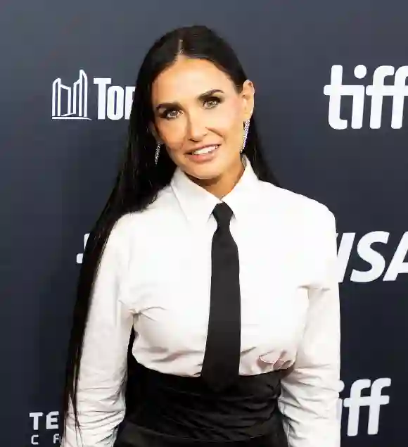 Demi Moore attends the premiere of The Substance during the 2024 Toronto International Film Festival at Royal Alexandra