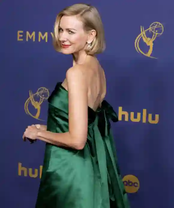 Naomi Watts arrives for the 76th annual Primetime Emmy Awards at the Peacock Theater in Los Angeles on Sunday, September