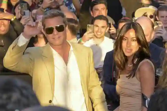 September 18, 2024, Hollywood, California, USA: Brad Pitt and Ines de Ramon attend the Los Angeles Premiere of Apple Ori