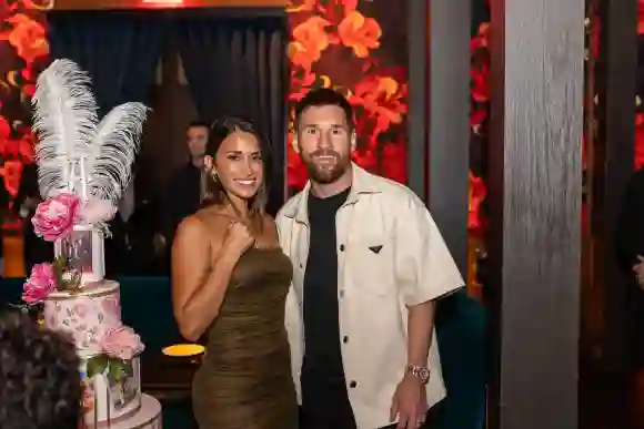 Lionel Messi and Antonela Roccuzzo at Gekko. Featuring: Antonela Roccuzzo, Lionel Messi Where: Miami, Florida, United St