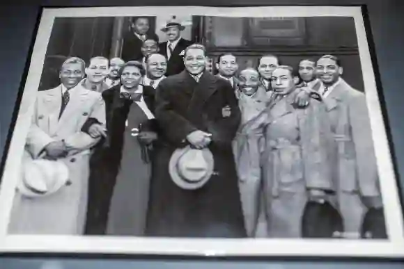 Syndication: Detroit Free Press A photograph of Duke Ellington and his orchestra with Singer Ivie Anderson is a part of