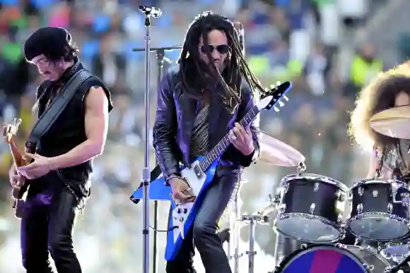 Lenny Kravitz performs with his band prior to the 2023/2024 Champions League Final football match between Borussia Dortm