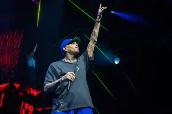 Chris Brown performs in support of his Breezy! release at Concord Pavilion on August 23, 2022 in Concord, California. Ph