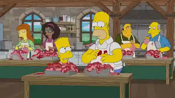 RECORD DATE NOT STATED THE SIMPSONS, front, from left: Bart Simpson (voice: Nancy Cartwright), Homer Simpson (voice: Dan