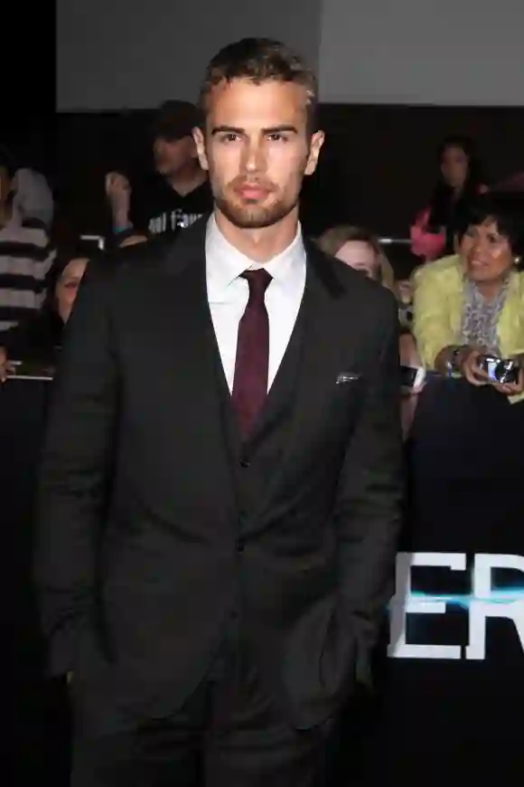 LOS ANGELES - MAR 18:  Theo James at the Divergent Los Angeles Premiere at Bruin Theater on March