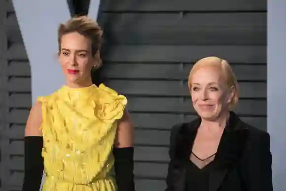 March 4 2018 Beverly Hills California U S Sarah Paulson L and Holland Taylor on the red car