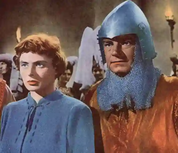 Ingrid Bergman and Ray Teal in 'Joan of Arc'