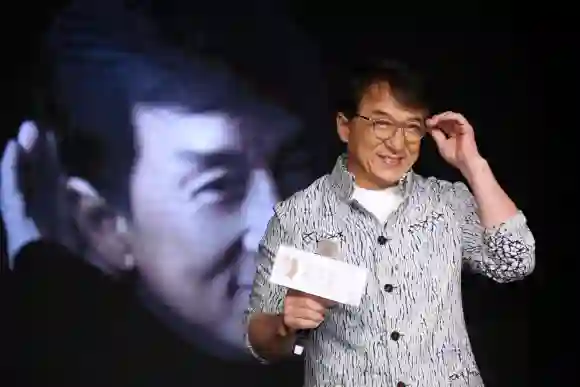 Jackie Chan durante una conferencia de prensa en junio de 2019
