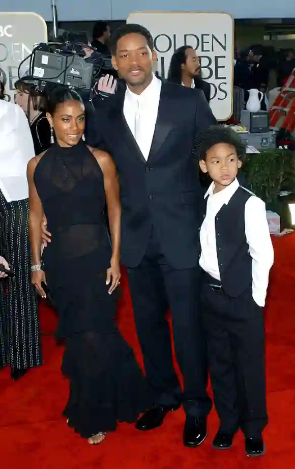 Jada Pinkett Smith, Will Smith y Trey Smith en 2002