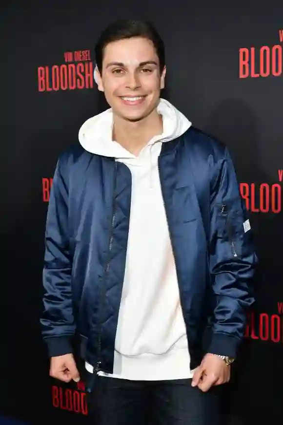 Jake T. Austin attends the premiere of Sony Pictures' 'Bloodshot,' March 10, 2020.