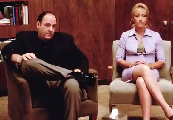 James Gandolfini and Edie Falco