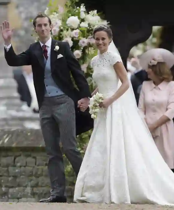 James Matthews et Pippa Middleton après leur mariage à l'église St. Mark à Englefield, en Grande-Bretagne, le 20 mai 2017.