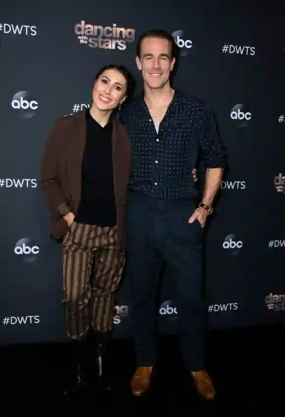 Emma Slater and  James Van Der Beek attend the Dancing With The Stars - 2019 top 6 finalist event, November 4, 2019