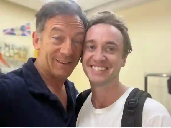 Jason Isaacs and Tom Felton