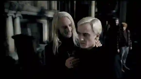 Jason Isaacs and Tom Felton in "Harry Potter and the Deathly Hallows Part 1".