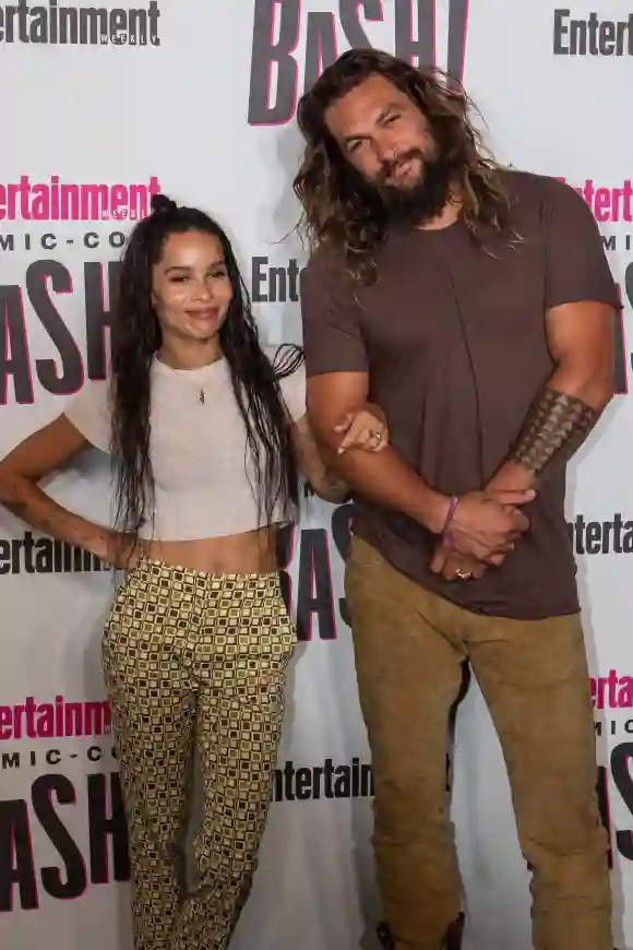 Jason Momoa and Stepdaughter Zoë Kravitz.