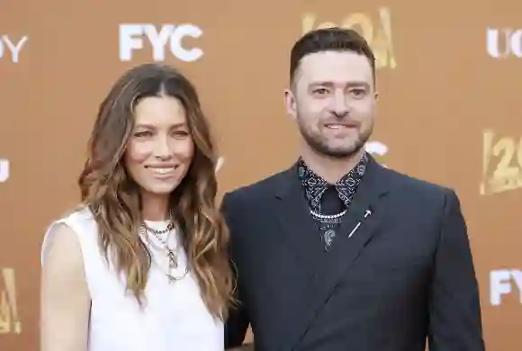 Jessica Biel y Justin Timberlake en el estreno de "Candy" el 9 de mayo de 2022.