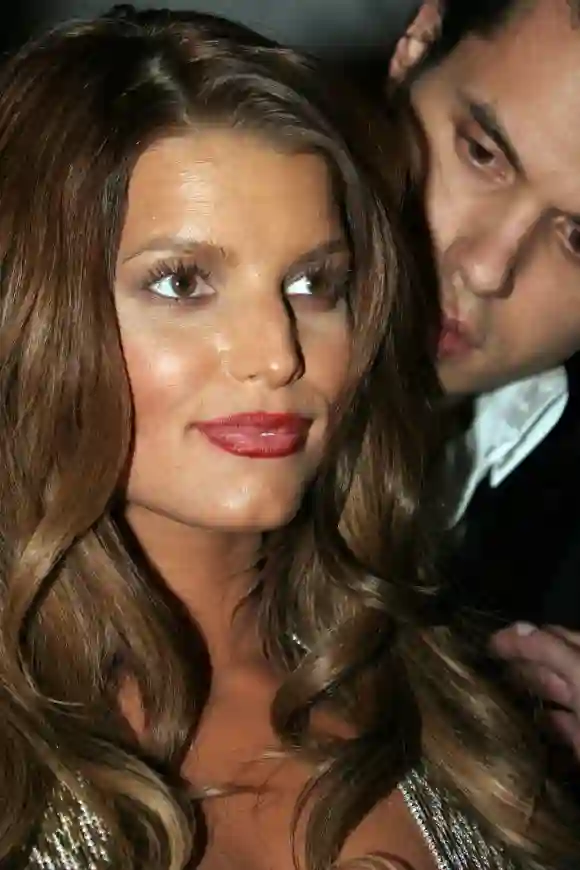 JESSICA SIMPSON and JOHN MAYER at the Costume Institute at the Metropolitan Museum Gala on May 7, 2007, in New York City.