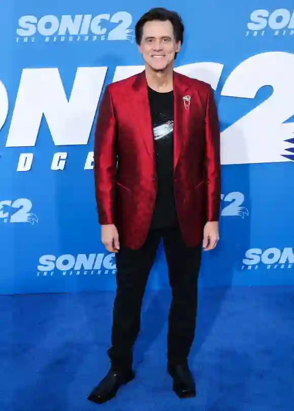 Canadian-American actor Jim Carrey arrives at the Los Angeles Premiere Screening Of 'Sonic The Hedge