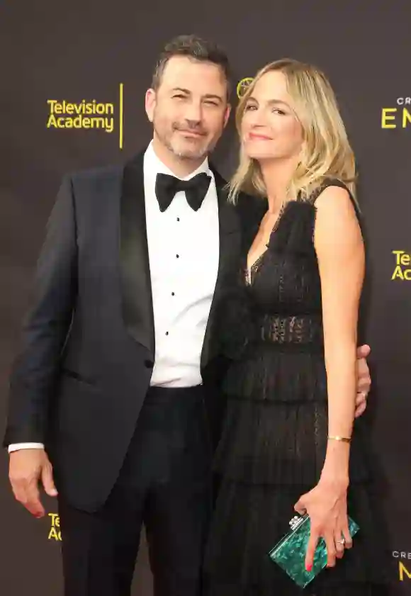 Jimmy Kimmel and Molly McNearney at the Emmy Awards