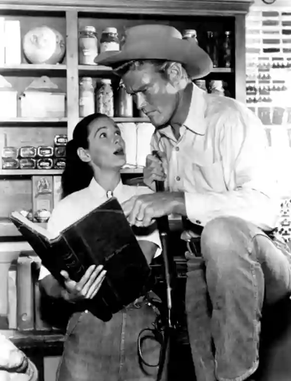 Joan Taylor and Chuck Connors