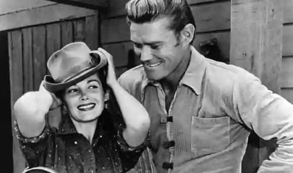 Joan Taylor and Chuck Connors