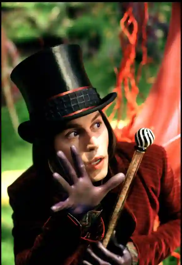 Johnny Depp as "Willy Wonka"
