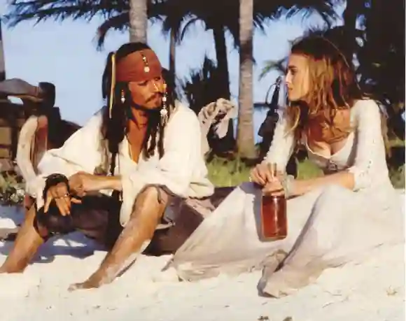 Johnny Depp and Keira Knightley in Pirates of the Caribbean