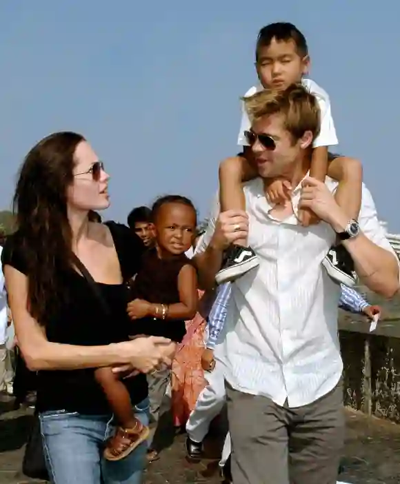 Angelina Jolie and her family in 2006
