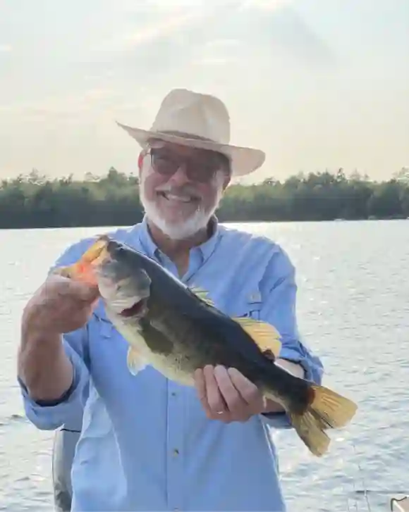 Jonathan Frakes shares an Instagram selfie of him holding a fish, August 4, 2020.