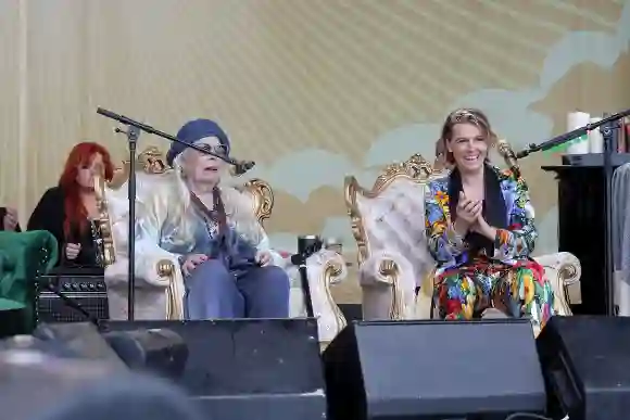 Syndication: Newport Daily News, Joni Mitchell made a surprise appearance at the Newport Folk Festival at Fort Adams Sta