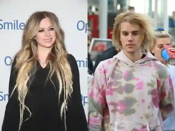 Avril Lavigne and Justin Bieber.