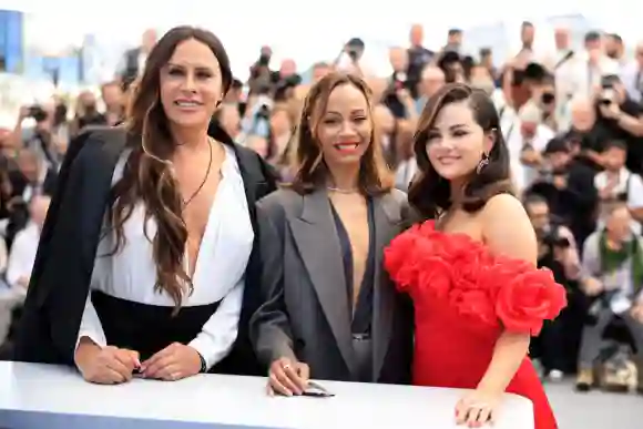 Karla Sofía Gascón, Zoe Saldana and Selena Gomez