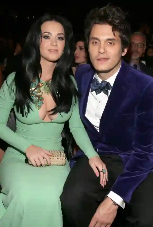 Katy Perry and musician John Mayer attend the 55th Annual GRAMMY Awards on February 10, 2013, in Los Angeles, California.