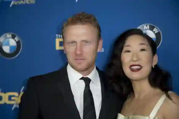 Kevin McKidd and Sandra Oh on the red carpet of the 66th Annual Directors Guild Awards, January 26, 2014.
