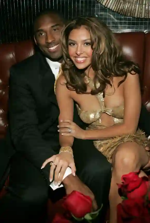 Kobe Bryant and wife Vanessa at the official after party for the 2004 World Music Awards, September 15, 2005.