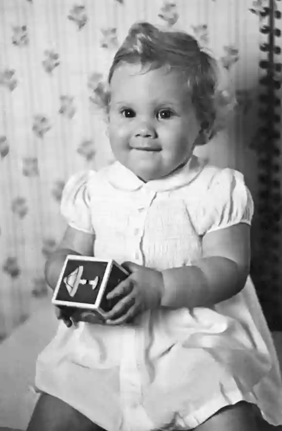 Queen Margrethe as a baby