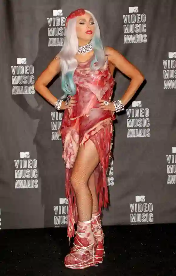 Lady Gaga lors des MTV Video Music Awards au NOKIA Theatre L.A. LIVE le 12 septembre 2010 à Los Angeles, Californie.