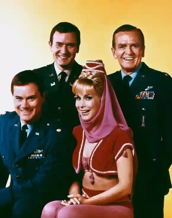 The 'I Dream of Jeannie Cast': Larry Hagman, Bill Daily, Barbara Eden and Hayden Rorke