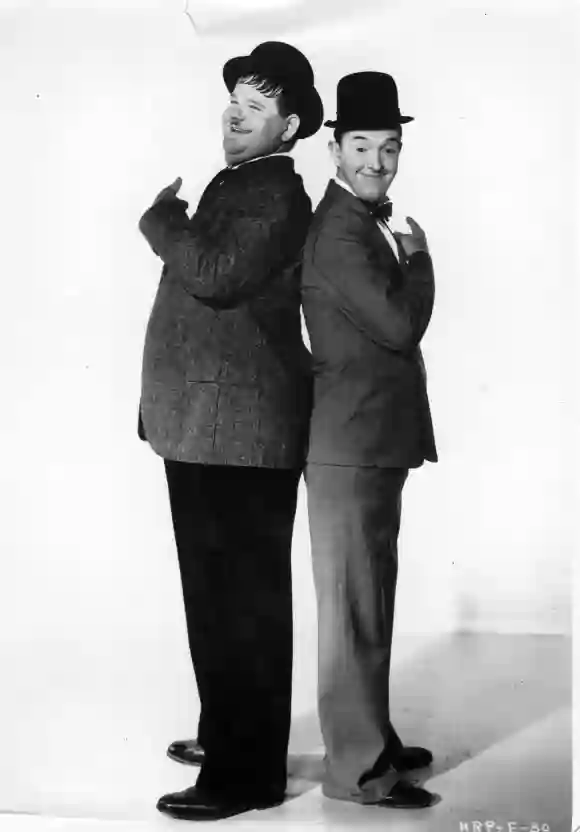 Comedians Stan Laurel (R) and Oliver Hardy (L)