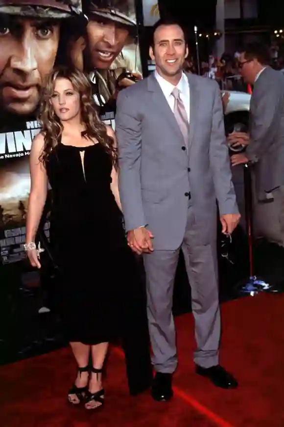 Lisa Marie Presley et Nicolas Cage à la première de "Windtalkers".