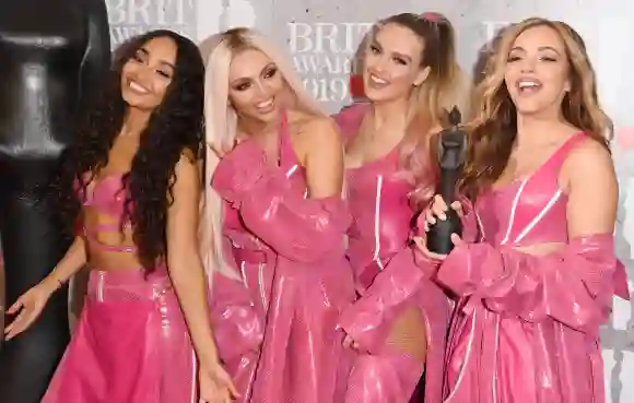 Perrie Edwards, Jesy Nelson, Jade Thirlwall et Leigh-Anne Pinnock de Little Mix lors des BRIT Awards 2019, le 20 février 2019.