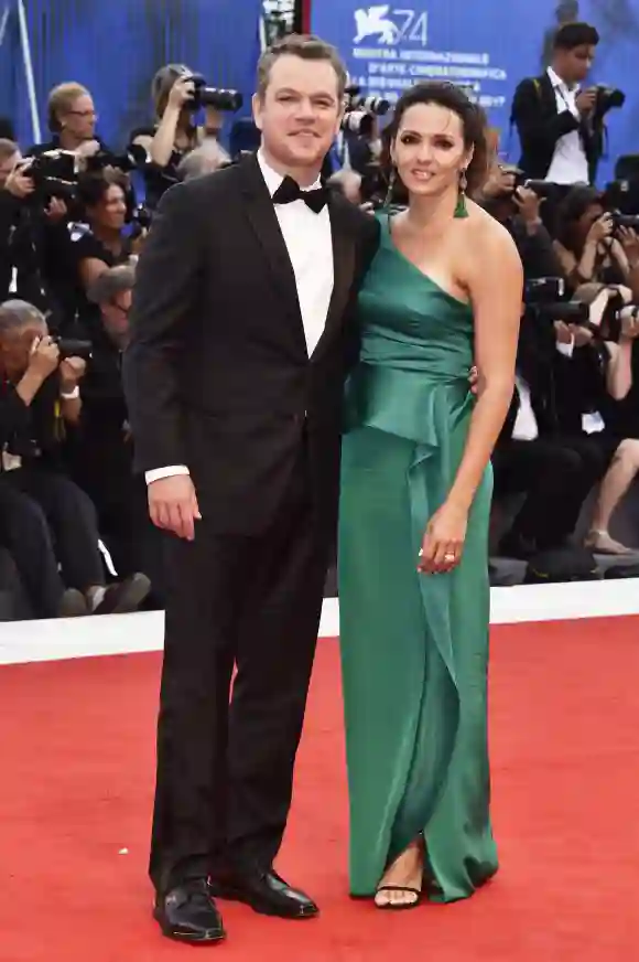 Luciana Barroso y Matt Damon