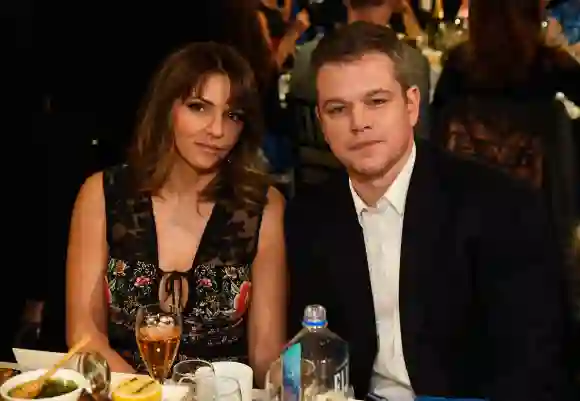 Luciana Barroso y Matt Damon