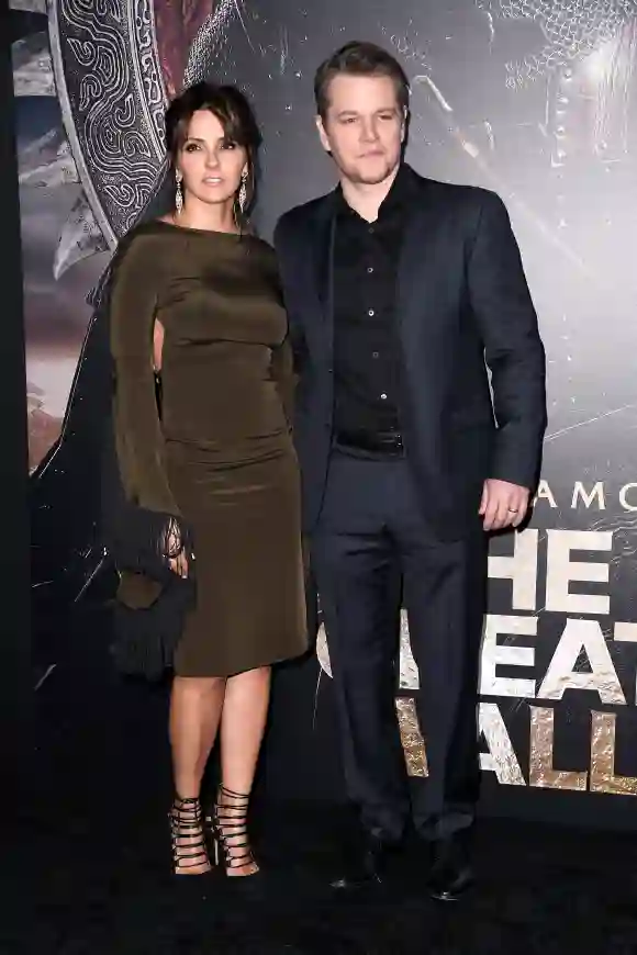 Luciana Barroso y Matt Damon