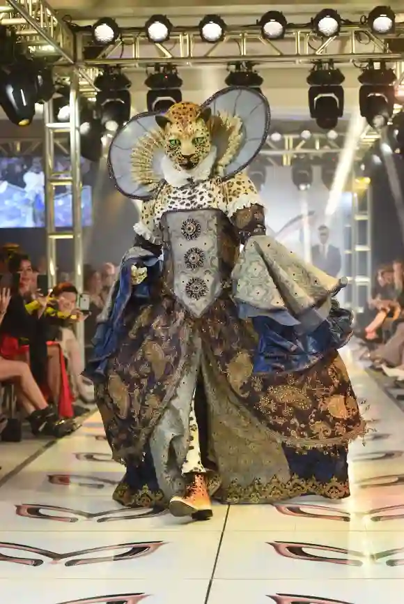 "The Leopard" participates in a runway show for the premiere of Fox's "The Masked Singer" Season 2 at The Bazaar at the SLS Hotel Beverly Hills on September 10, 2019